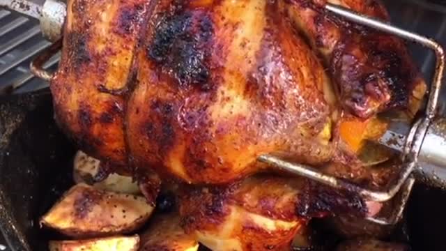 Chicken is done #howto #rotisseriechicken #chicken #grilledchicken #cookinglesson #deliciousfood