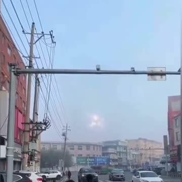 Blue beam in the sky