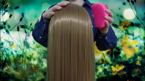 Melt Your Stress🌸 ASMR Hair Brushing & Scalp Massage Long Beautiful Hair | No talking | binaural