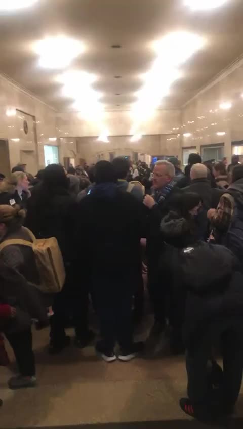 Looks like they’re trying to close down Grand Central Station because of possible protests