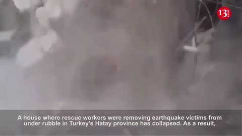 Rescue workers buried under rubble in Turkey's Hatay province