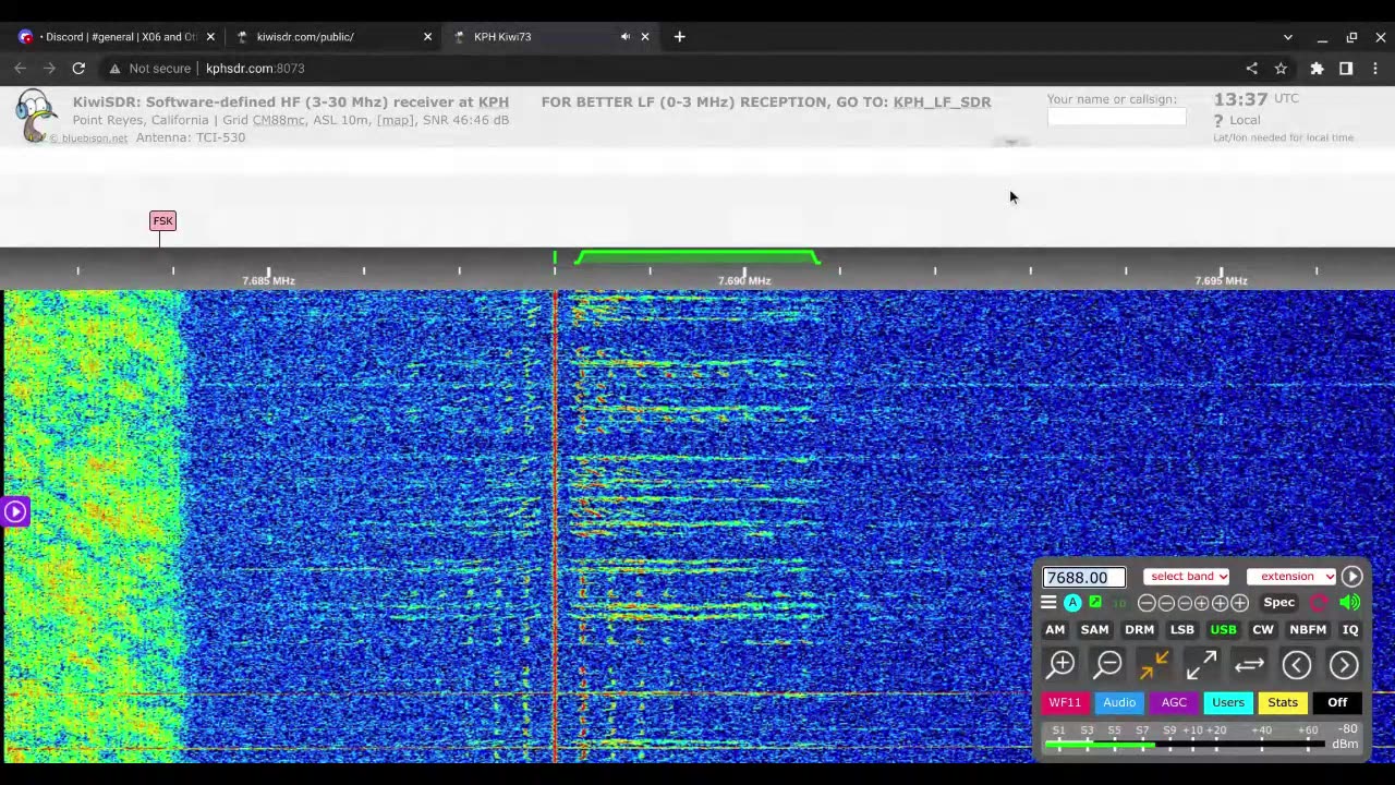 V13 New Star Broadcasting 13/02/2023 1330 UTC 7688kHz