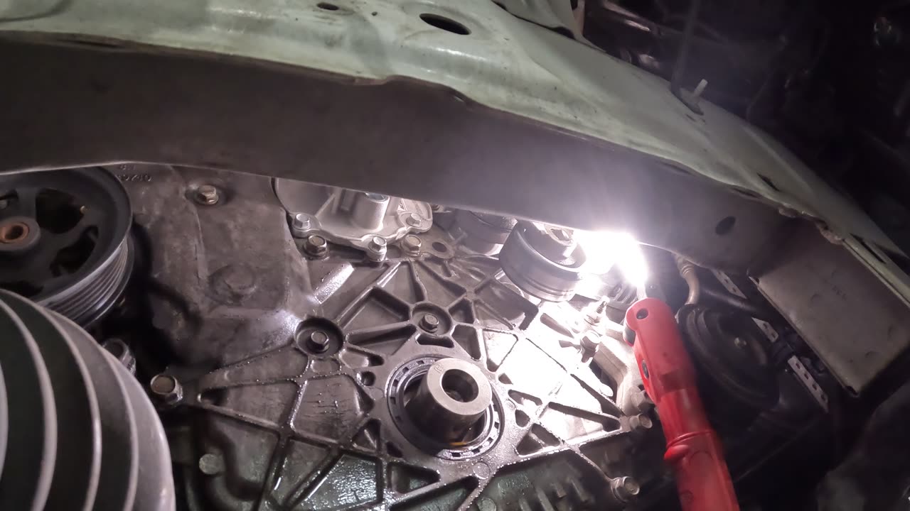 2011 Chevy Traverse water pump replacement part5