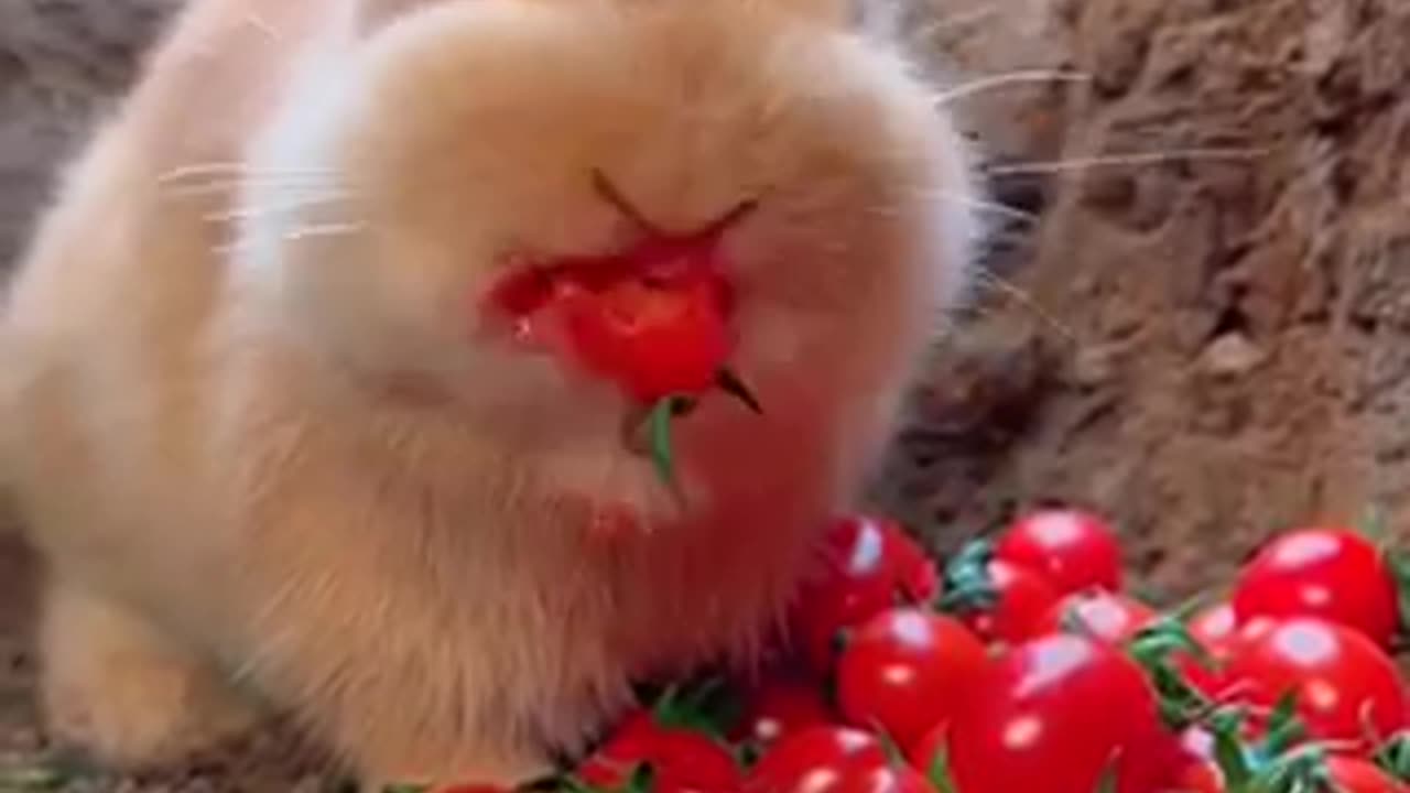 Wonderful rabbit feeding. Animal world #Animals