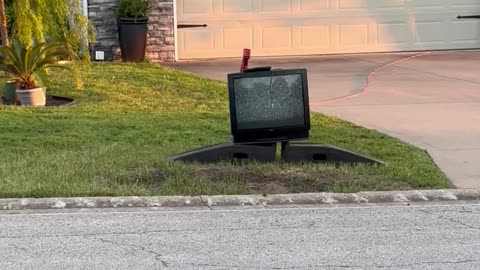 Neighbor's Old Television Ominously Cackles