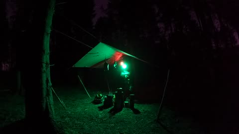 DD hammocks 3x3 tarp. Nightlapse 19th Jan 2023