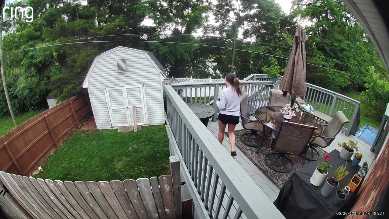 Woman Falls Through Wooden Deck