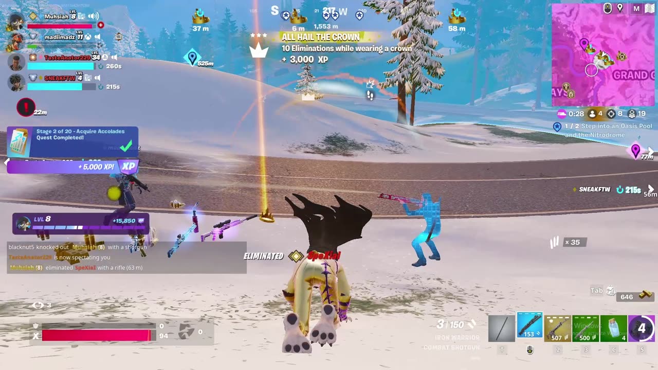 The squad was on her back for that moment.