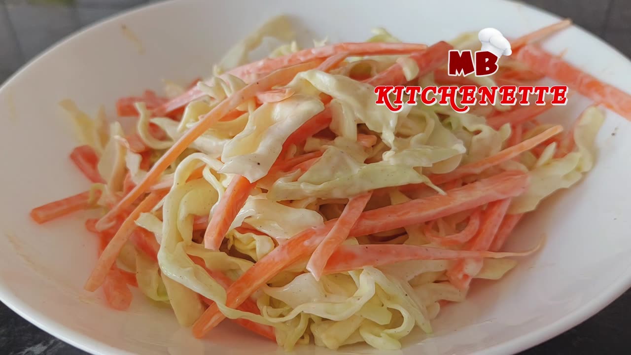 How to Make Coleslaw | Homemade Coleslaw Recipe done in 3 minutes. Creamy Delicious Tasty! Try It!