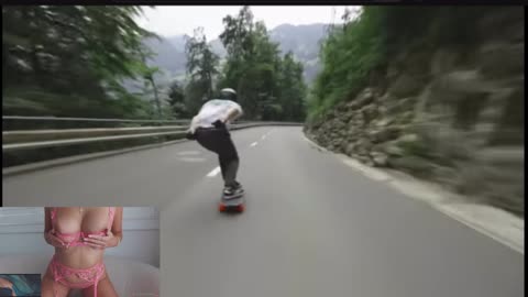 Sexy Raw Down Hill Run 70 mph in Switzerland