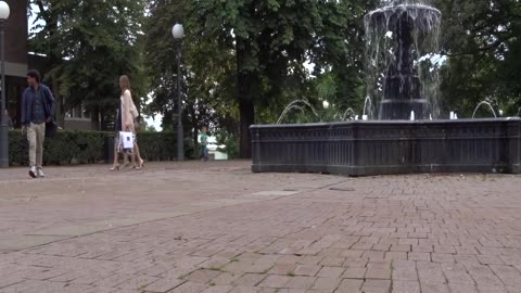 Vid fontänen i Stadsparken, Helsingborg 26 Aug. 2017