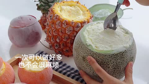 Today to challenge the true fruit ice cream,