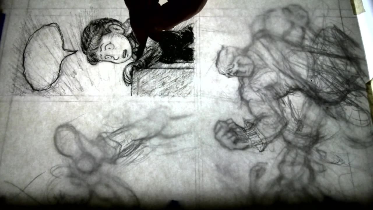 Charcoal art for page 116