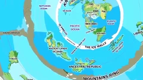An alternative map of Earth and its many worlds including Asgard