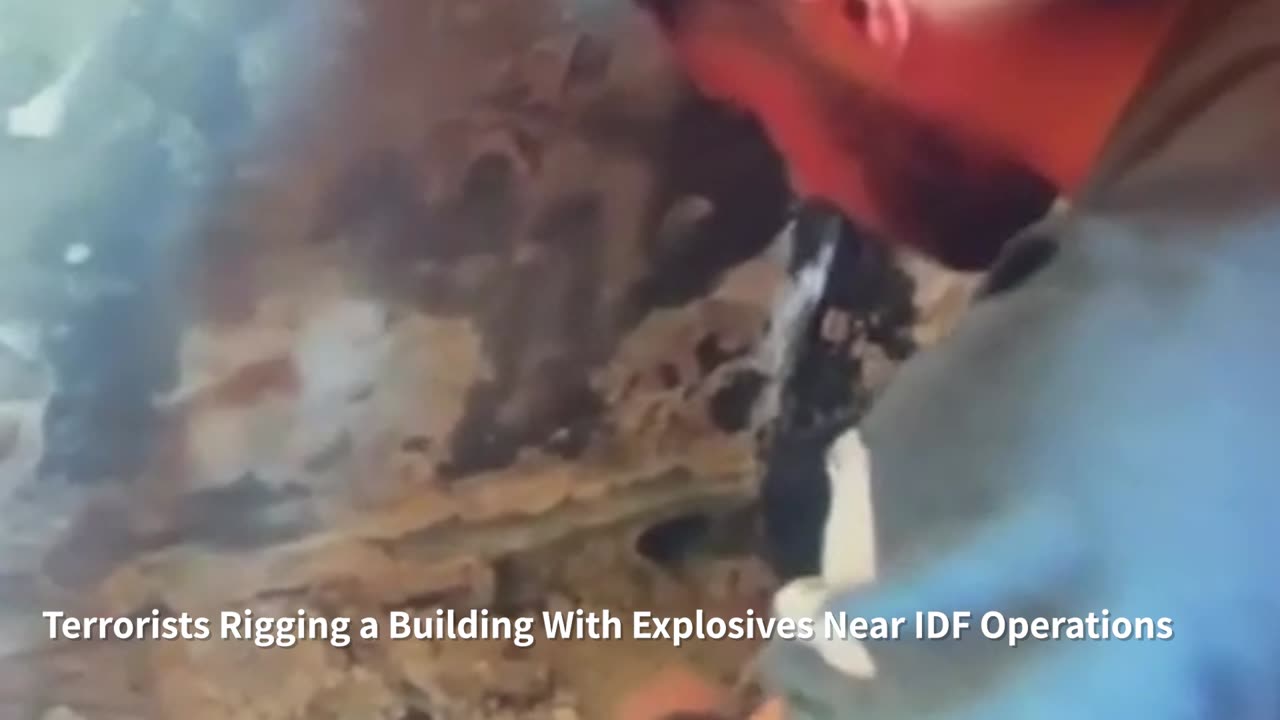 Attached is footage of terrorists rigging a structure in an area IDF operations are