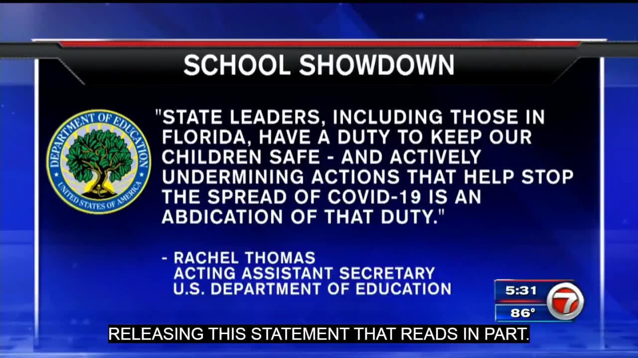 WSVN Reports on BCPS Illegal Mask Mandate and FFF Protest Outside ...