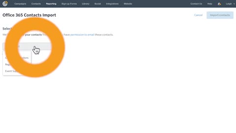 Import contacts from Office 365 - Constant Contact