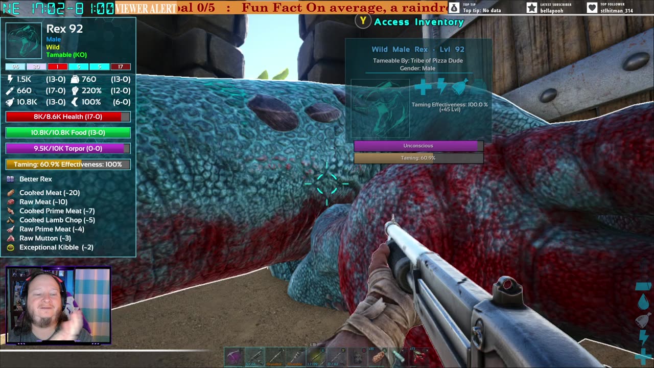 My Frist Rex Tame In Ark: Survival Evolved