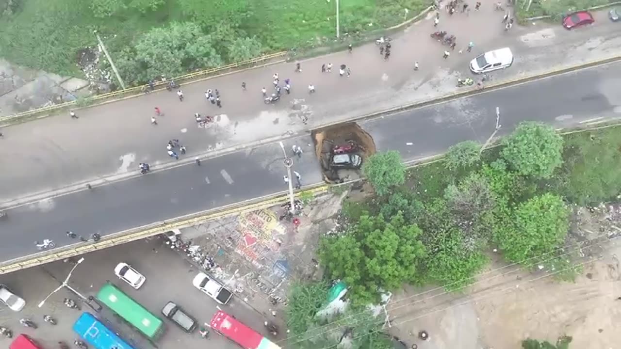 Major Floods Due To Heavy Downpour In Barranquilla Of Caribbean, Colombia