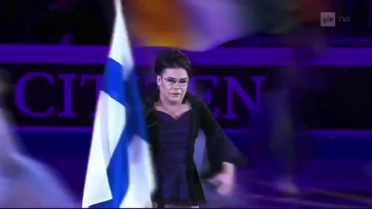 Transgendered skater opens the Finnish Skating Championship sort of....