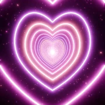 655. ❤️‍🔥Lost in Love of Pink Neon Heart's 💗Satisfying Tunnel #PiSshorts❣️Have Fun!! 🔔#PiSrnd 4k