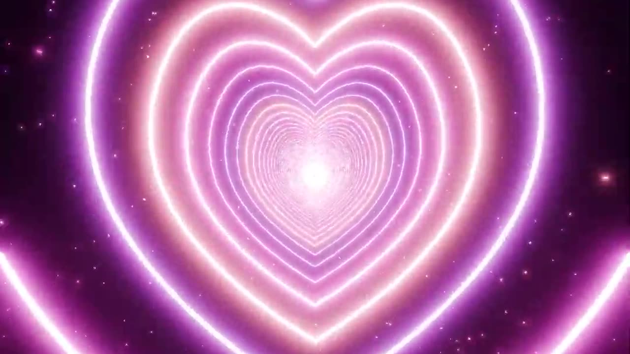 655. ❤️‍🔥Lost in Love of Pink Neon Heart's 💗Satisfying Tunnel #PiSshorts❣️Have Fun!! 🔔#PiSrnd 4k