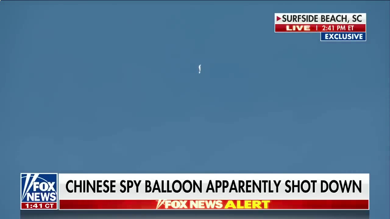 Chinese spy balloon shot down over the Atlantic Ocean