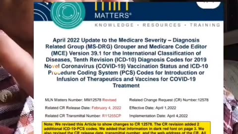 Government documents showing making a list of men vaccinated American