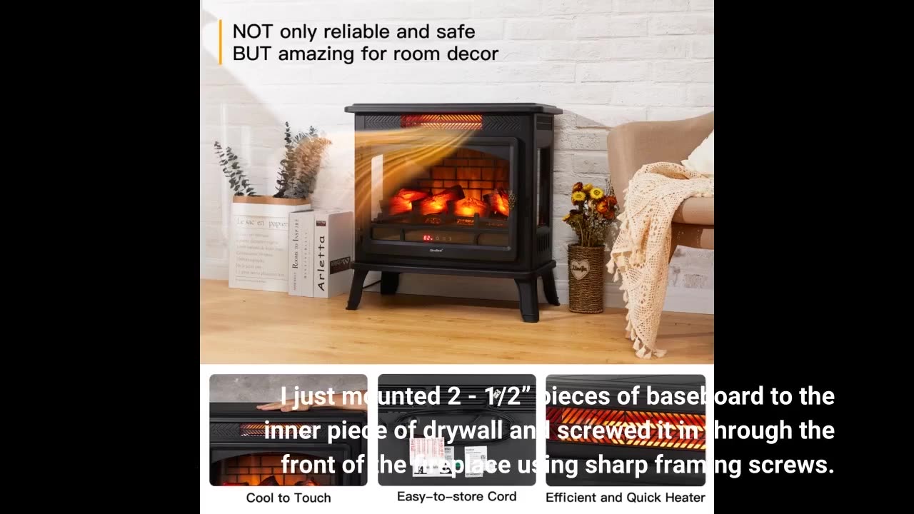 Antarctic Star Electric Fireplace Stove #Heater 3D-Overview