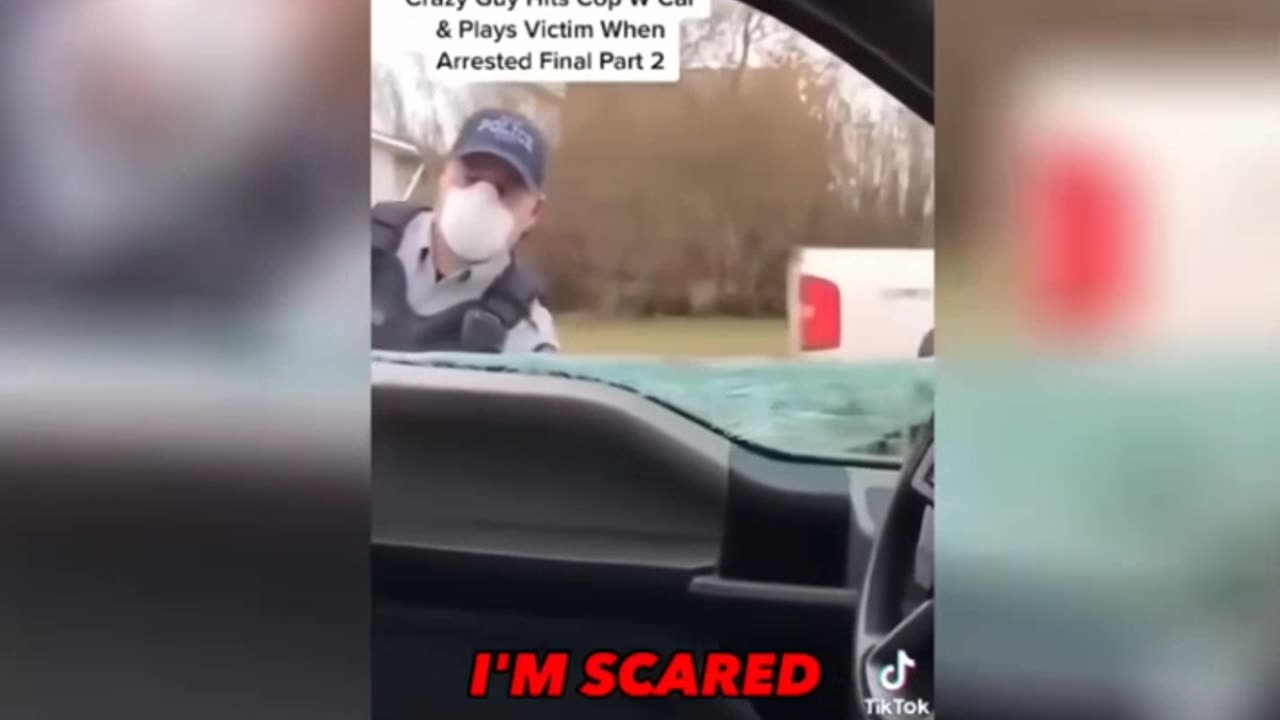 Canadian Karen runs over cop and wonders why he's arrested.