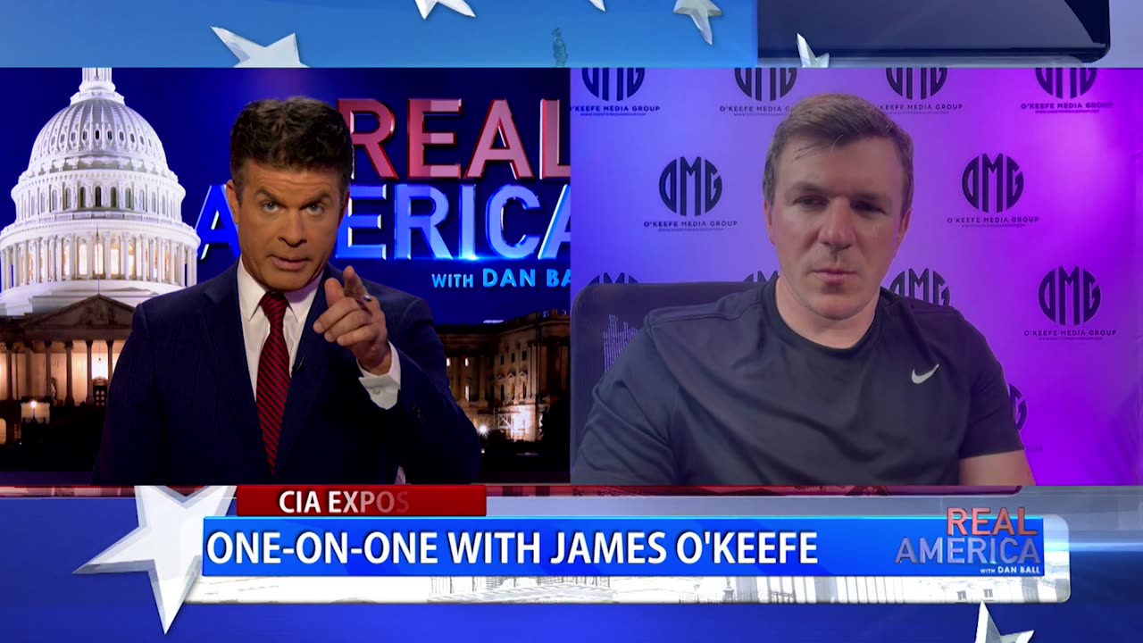 REAL AMERICA -- Dan Ball W/ James O'Keefe, CIA Admits To Spying On Trump, 5/2/24