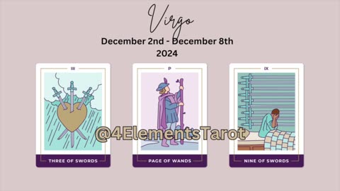 Virgo: Growth, Healing & New Beginnings - Dec 2nd-8th Tarot Reading