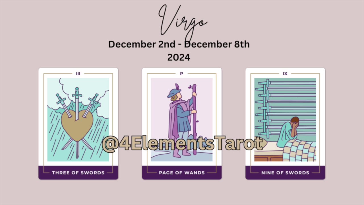 Virgo: Growth, Healing & New Beginnings - Dec 2nd-8th Tarot Reading