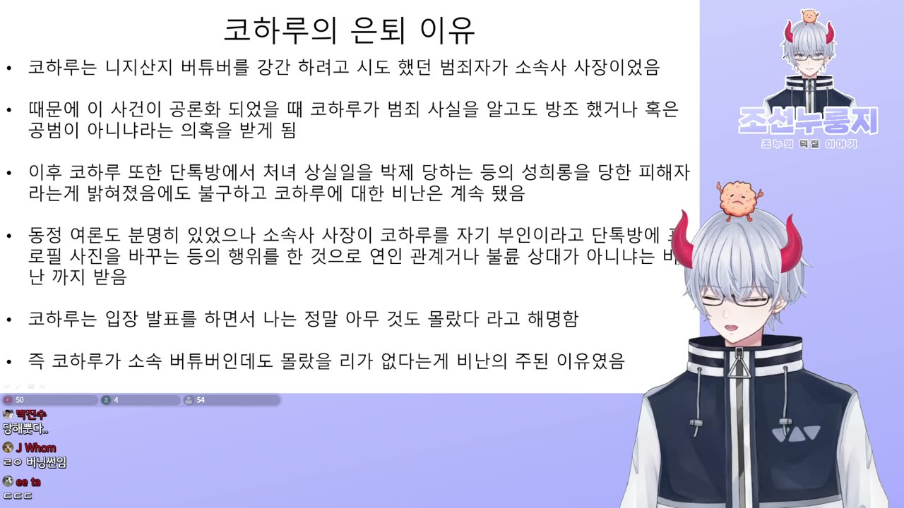 니지산지 버튜버 강간 사건 범인(사장)의 소속사 버튜버 코하루 결국 은퇴한다!
