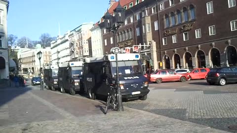 Vid Kungstorget och Stortorget, Helsingborg 30 Mars 2014