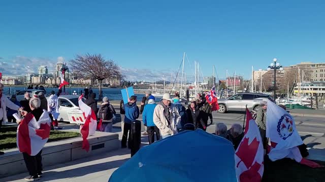 1 Year Anniversary Convoy Freedom Rally Victoria Bc (January 28, 2023)