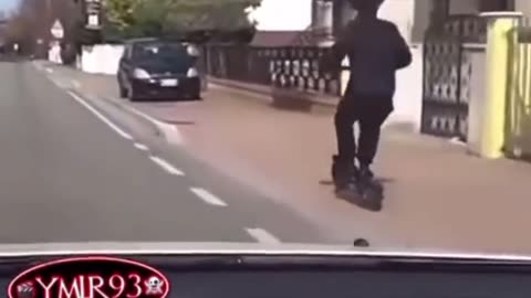 he cant drive a damm scooter