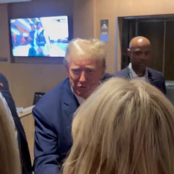 Beautiful woman cannot believe Donald J. Trump just shook her hand