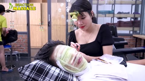 Her angel barber shop service is good for relieving muscle pain all over the body