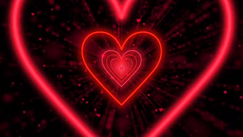 1108. Heart Background❤️Love Heart Tunnel Background Video Loop Heart