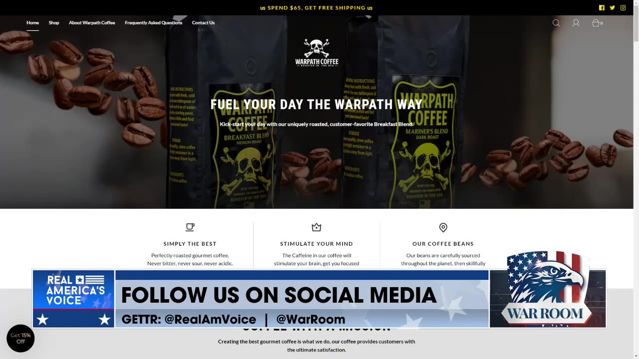 Energize Your Mornings With Warpath Coffee | Use Promo Code 'WarRoom' For 15% Off Today