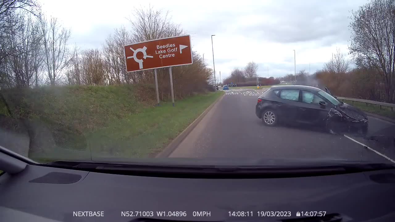 Car Veers Into Oncoming Traffic