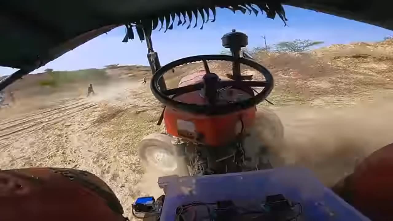 Tractor running without driver! 🚜