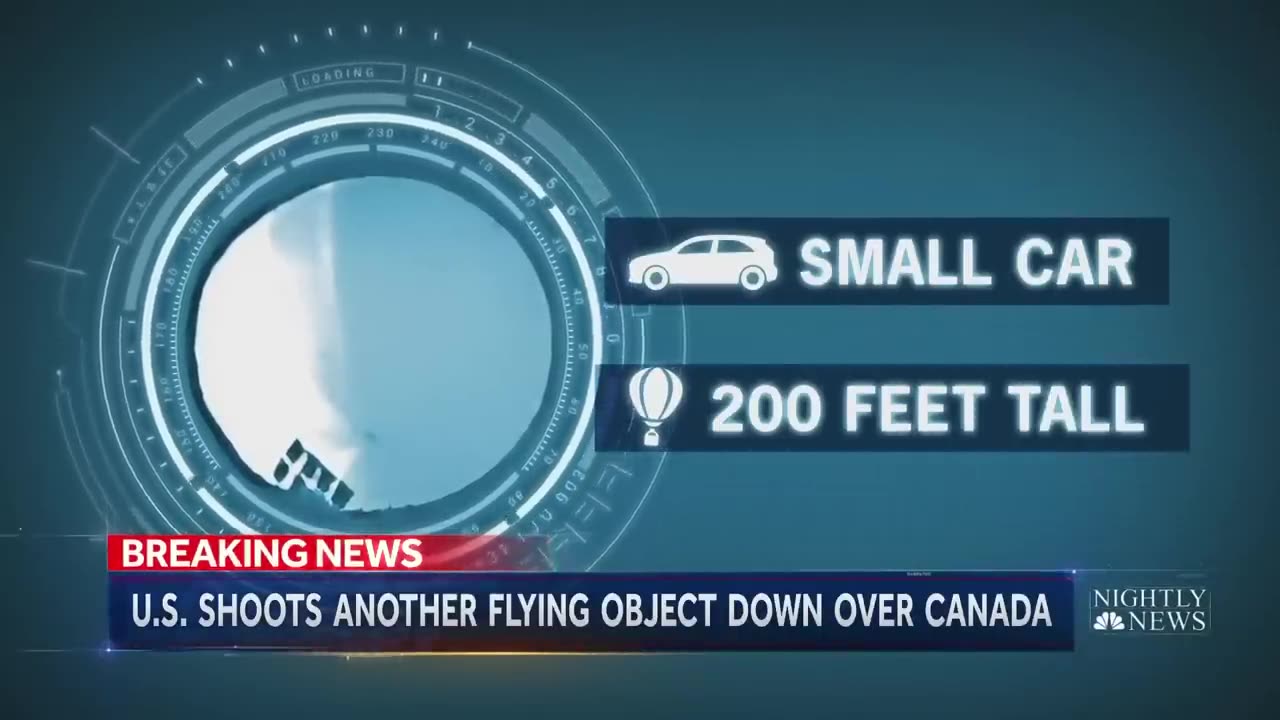 U.S. shoots down unidentified cylindrical object over Canada