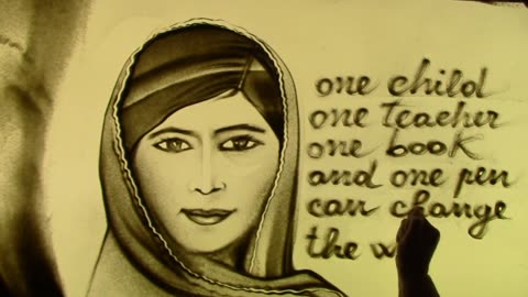 Happy Birthday Malala - Sand Animation di Paola Saracini