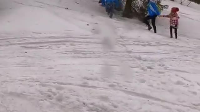 Bear attack ice skaters 🔥