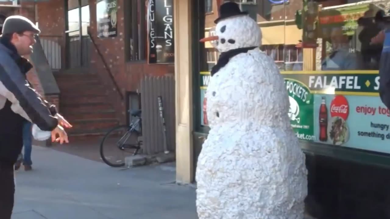 Top 50 of all time funny frightening Snowman hidden camera jokes