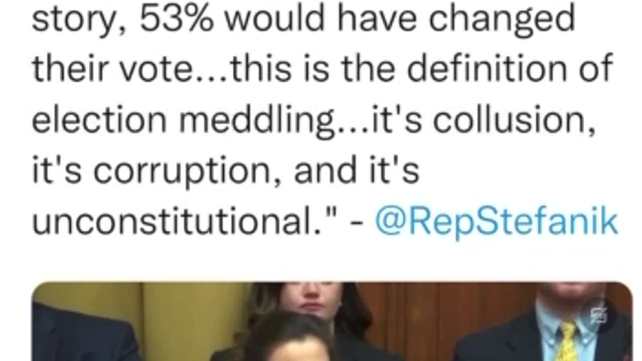 53% WOULD HAVE CHANGED THEIR VOTE IF THEY WERE AWARE OF THE HUNTER LAPTOP