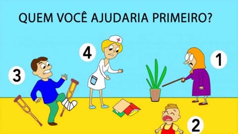 Quem você ajudaria primeiro? Responda e descubra algo sobre sua personalidade!