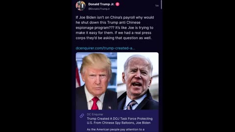 Donald Trump Jr - JB on China's payroll